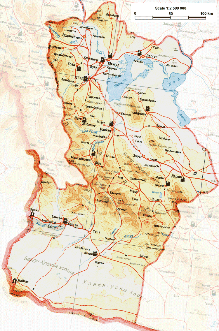 Mapa de Khovd