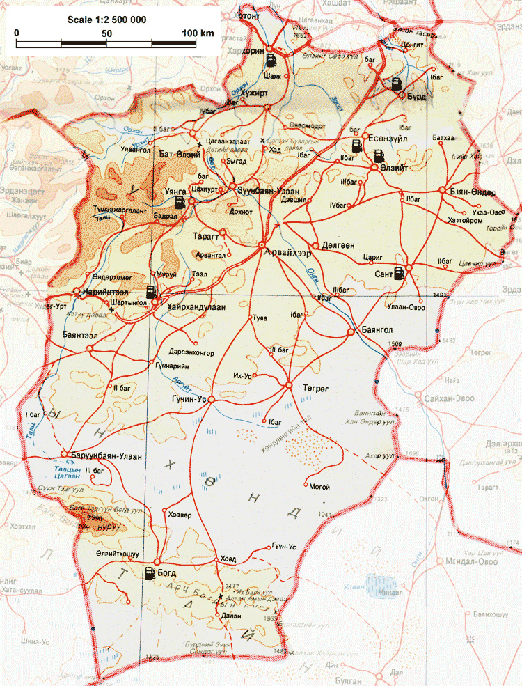 Mapa de Ovorkhangai