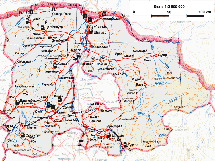 Mapa de Selenge
