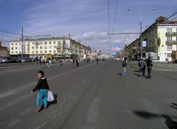 Manifestación en las calles de Ulaanbaatar
