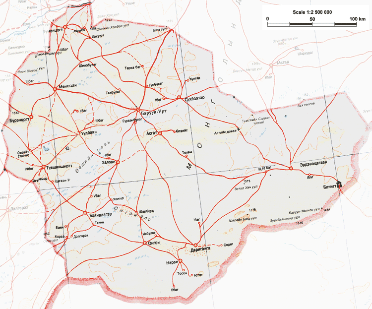 Mapa de Sukhbaatar