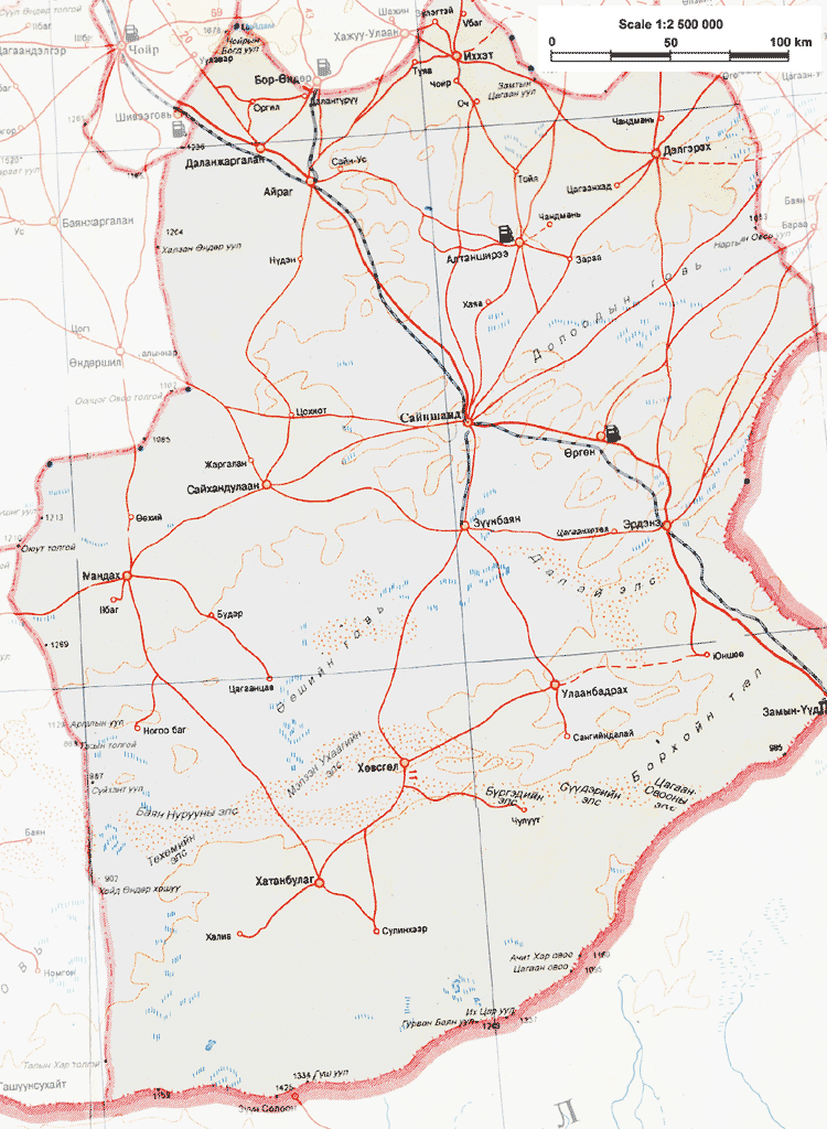 Mapa del Dornogovi