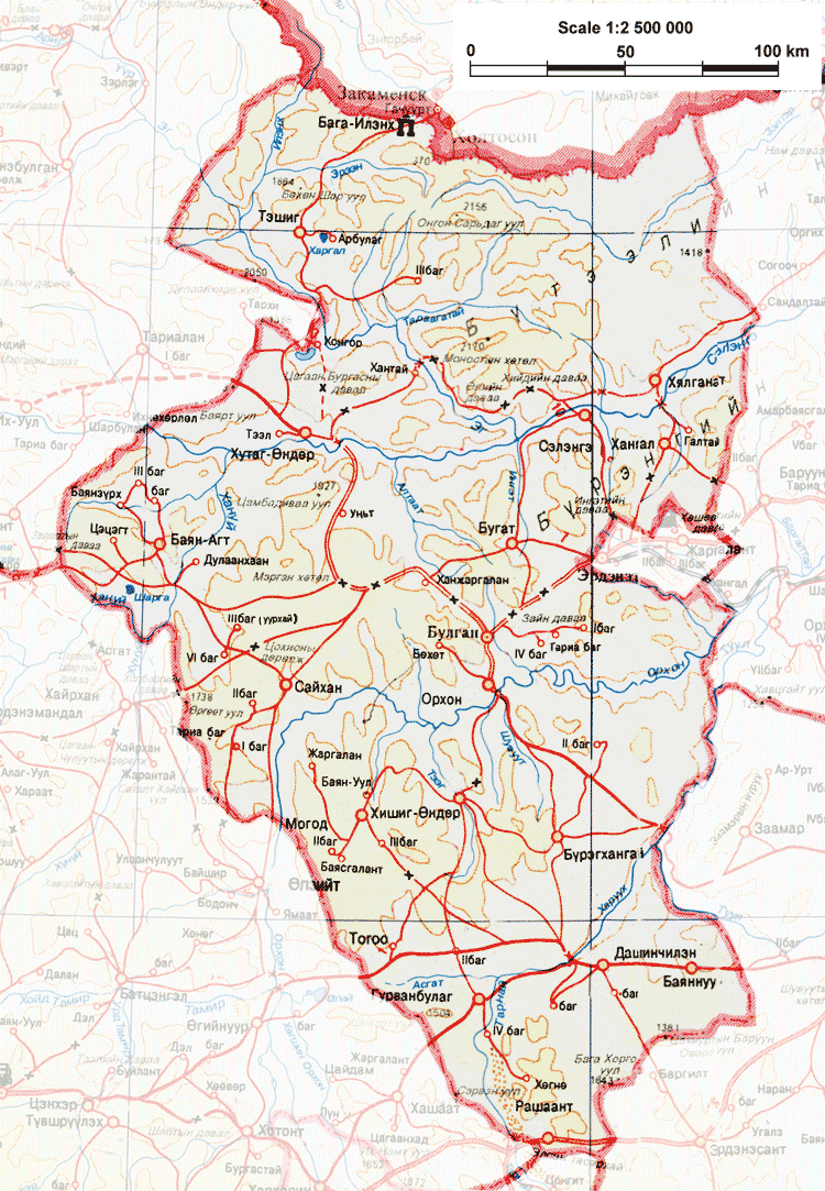 Mapa de Bulgan